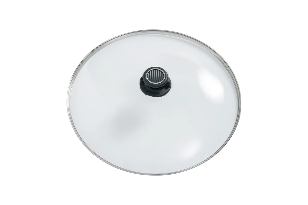 Couvercle Inox Verre 36cm Avec Bouchon Anti-Goutte - Surveillez & Arrosez Vos Plats Sans Lever Le Couvercle