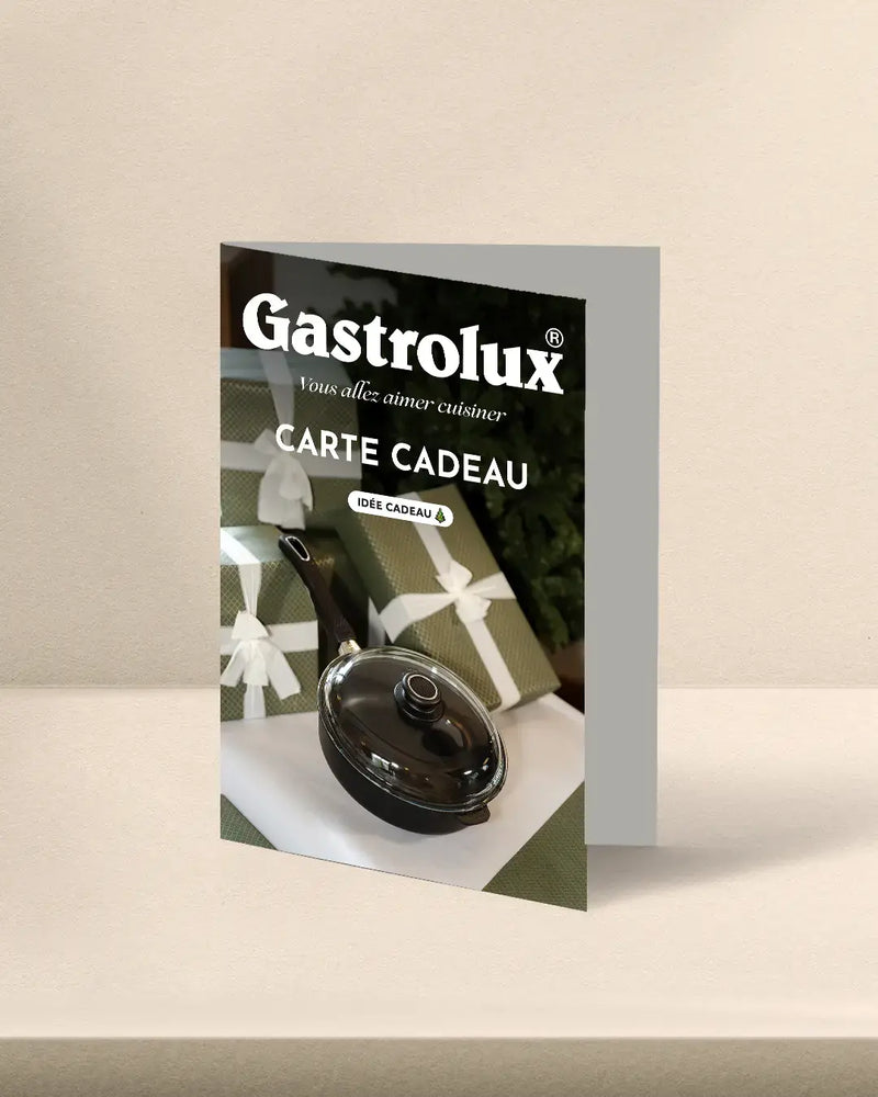 Carte cadeau Gastrolux parfaite pour un cadeau de Noël, anniversaire, mariage