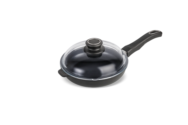 Poêles de cuisine  EVO haut de gamme avec couvercle pyrex et manche amovible Gastrolux